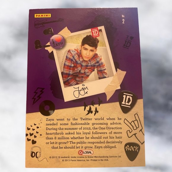 Zayn Malik One Direction Trading Cards #2 - Picture 2 of 2